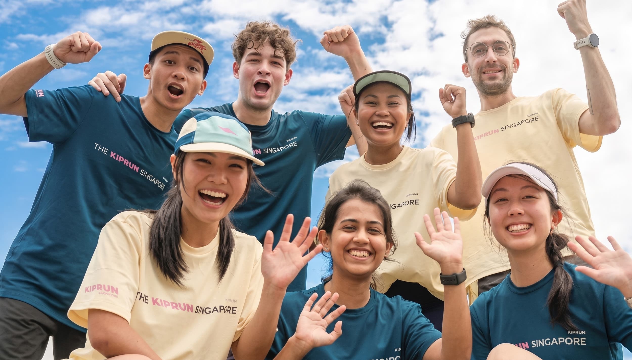 The KIPRUN Singapore 2026 promotional race visual showing runners and event branding